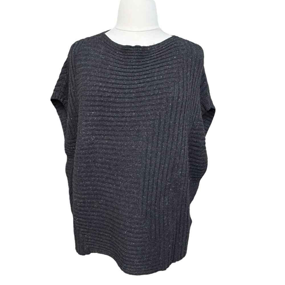 J. Jill Womens Sleeveless‎ Dark Brown Knitted Wool Blend Sweater Size XL